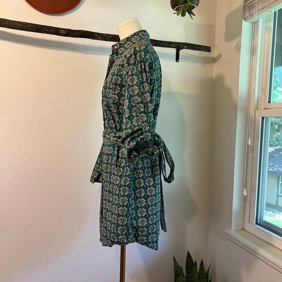 Corey Lynn Calter 100% Cotton Indie Floral Button Front Wrap Dress Size 6 USA - Picture 3 of 16